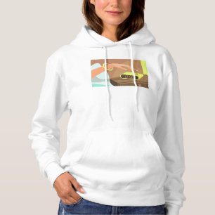Girls hand pushing on alarm clock snooze button hoodie