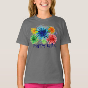 Girls happy 4th shirt