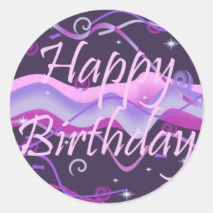 Girl's Happy Birthday Sticker
