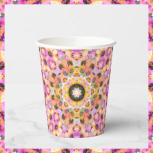 Girls Happy Birthday Summer Pink Star Custom Age Paper Cups