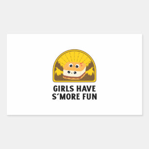 Girls have smore fun Retro vintage sunset Sticker