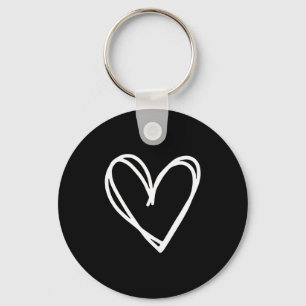 Girls Heart For Women Valentines Day Graphic Keychain