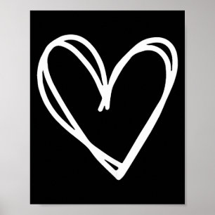 Girls Heart For Women Valentines Day Graphic  Poster