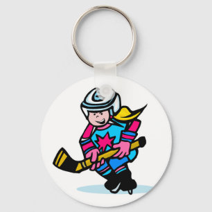 Girls Hockey Keychain