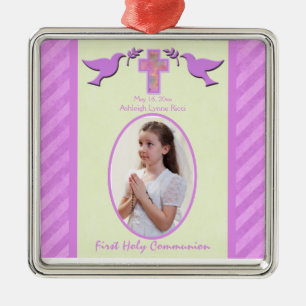 Girl's Holy Communion Photo Ornament Keepsake