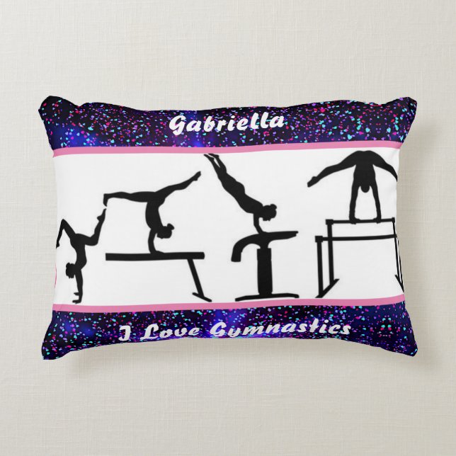 Girls I Love Gymnastics  Accent Pillow (Front)