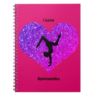 Girls I Love Gymnastics Spiral Notebook