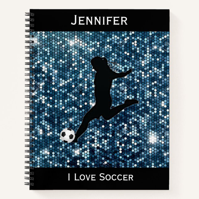 Girls I Love Soccer Spiral Notebook (Front)