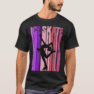 Girls Ice Skating Birthday Theme Dancing Team Retr T-Shirt