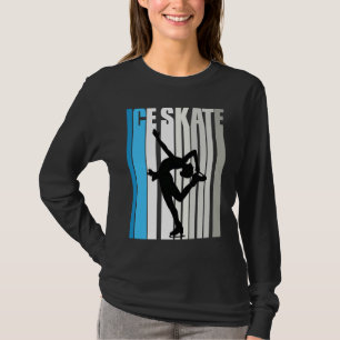 Girls Ice Skating Colors Ice Skating Retro Coach C T-Shirt