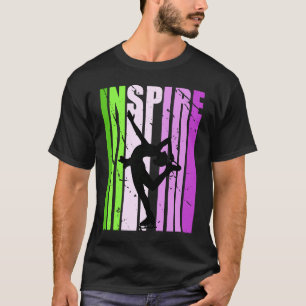 Girls Ice Skating Inspire Birthday Colour Daughter T-Shirt