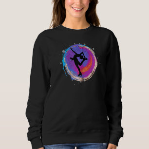 Girls Ice Skating Skater Figure Skate Dancer Biell Sweatshirt