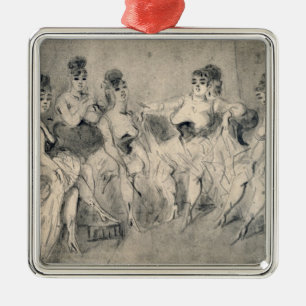 Girls in a Bordello Metal Ornament
