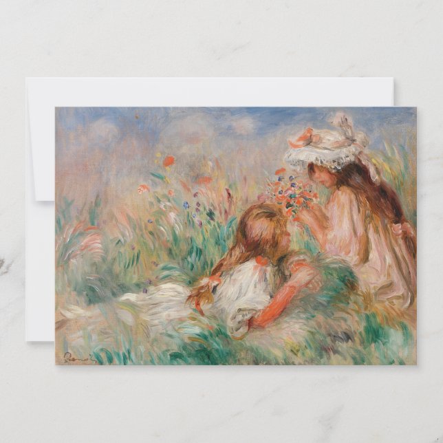 Girls in the Grass | Pierre-Auguste Renoir