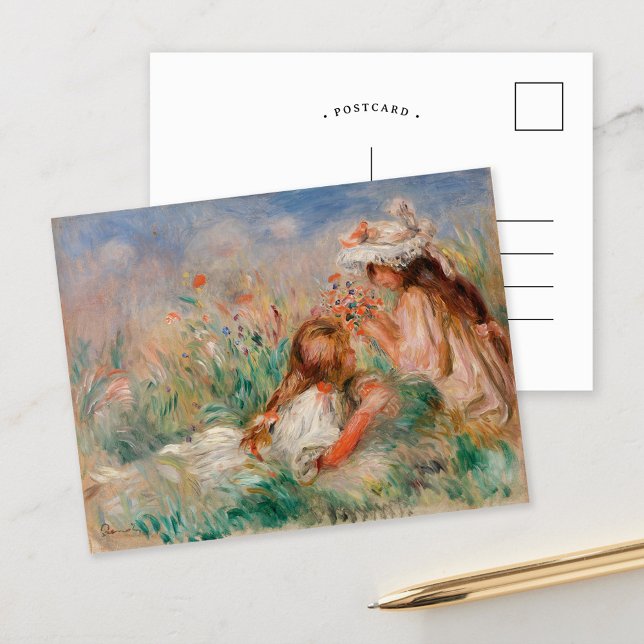 Girls in the Grass | Pierre-Auguste Renoir Postcard (Creator Uploaded)