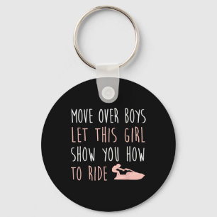Girls Jet Skier Rider Ladies Jet Skiing Keychain