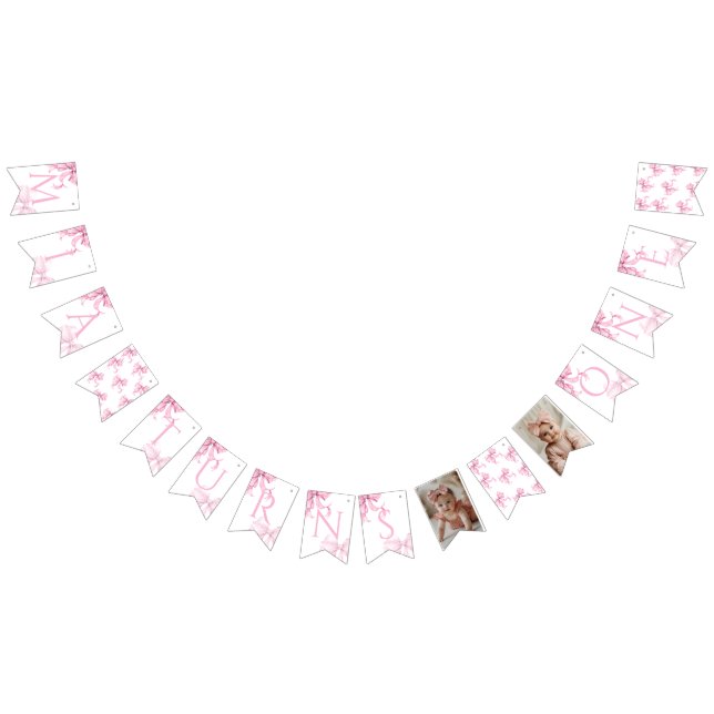 Girls just wanna be one birthday  bunting flags (All)