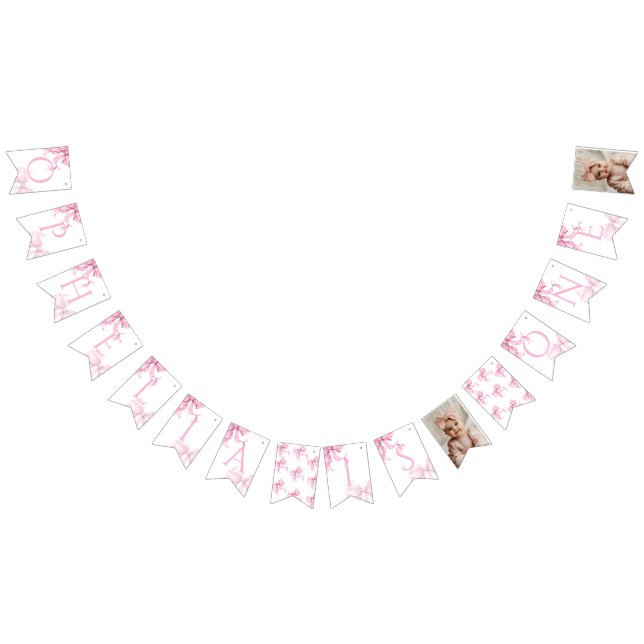 Girls just wanna be one birthday  bunting flags (All)
