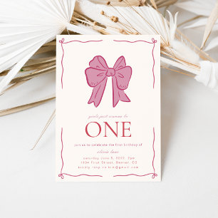 Girls Just Wanna Be One - First Birthday Invitatio Invitation