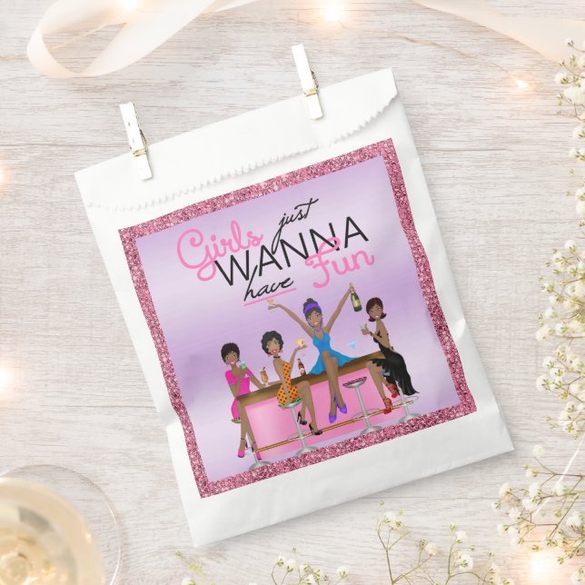 Girls Just Wanna Have Fun Bachelorette    Favour Bag (Clipped)