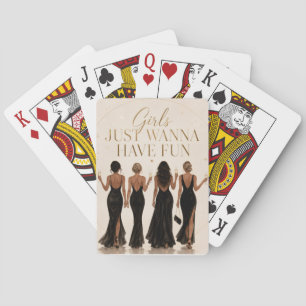 Girls Just Wanna Have Fun Bachelorette Poker Cards