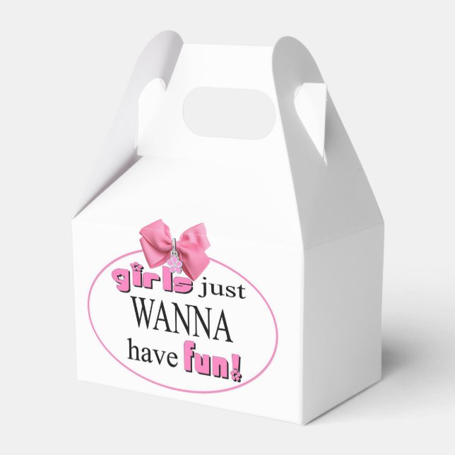 Girls Just Wanna Have Fun! Favor Box (Front Side)
