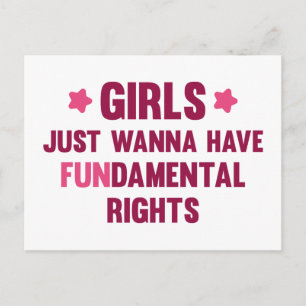 Girls Just Wanna Have Fun Postcard