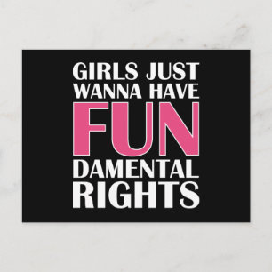 Girls Just Wanna Have Fun Postcard