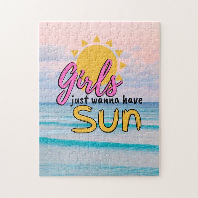 Girls just wanna have Sun Jigsaw Puzzle (Vertical)