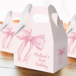 Girls Just Wanne Be One Pink Bow Coquette Birthday Favor Box
