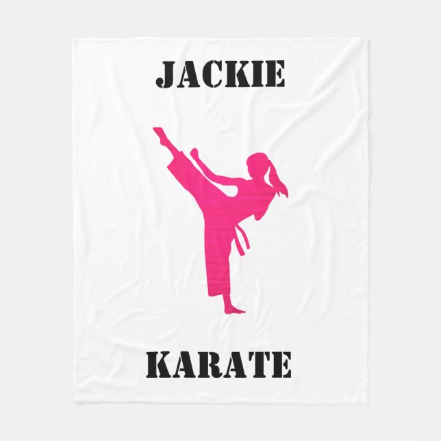 Girls Karate Fleece Blanket (Front)