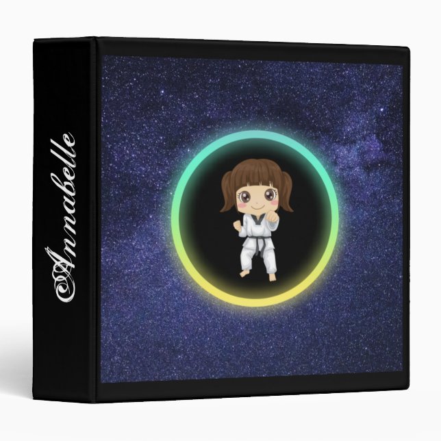 Girls Karate Galaxy Binder (Front/Spine)