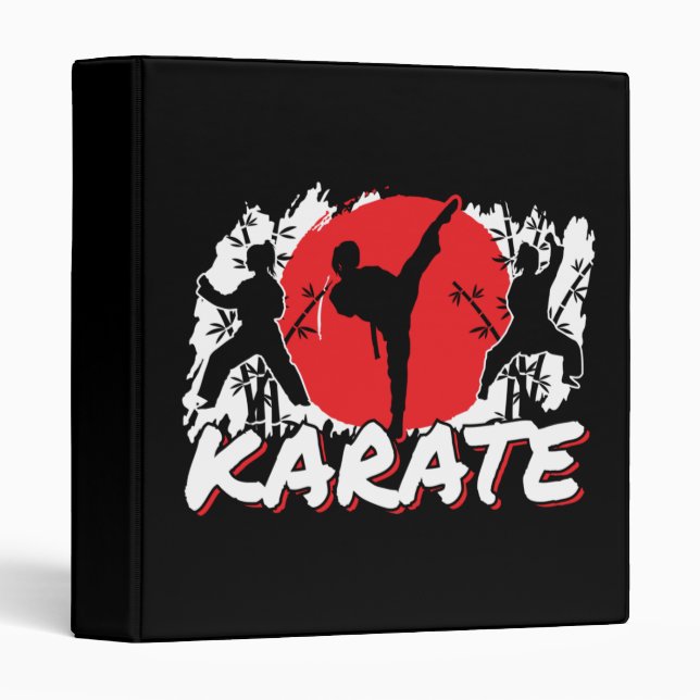 Girls Karate - Patriotic Japan Japanese Theme Binder (Front/Spine)