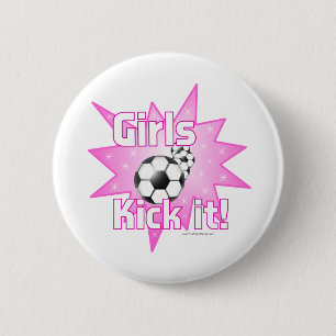 Girls Kick it 2 Inch Round Button