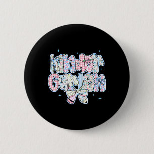 Girls Kindergarten Back To School Coquette Preppy 2 Inch Round Button