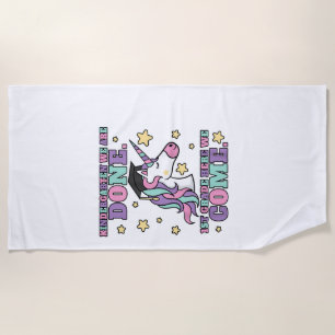 Girls Kindergarten Graduation Magical Unicorn T-Sh Beach Towel