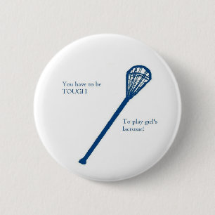 Girls' lacrosse 2 inch round button