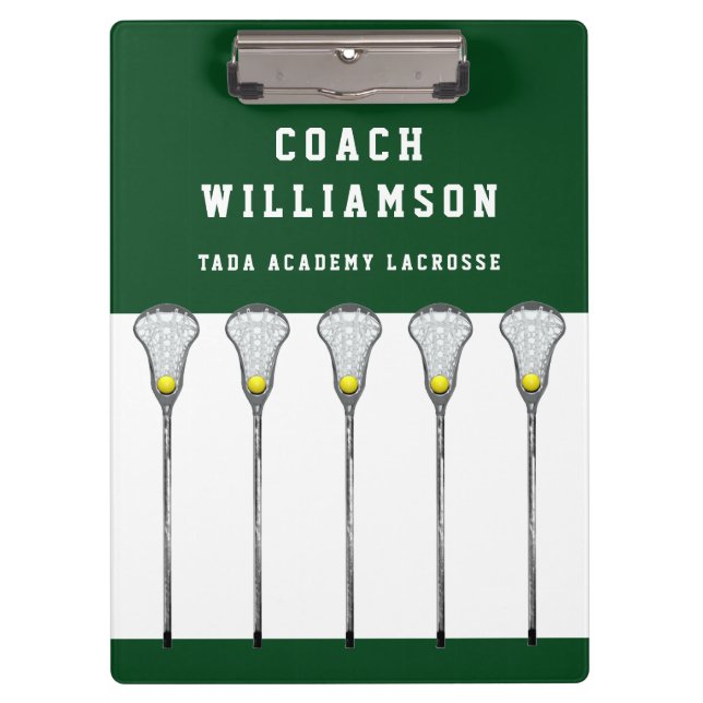 Girls Lacrosse Coach Clipboard (Front)