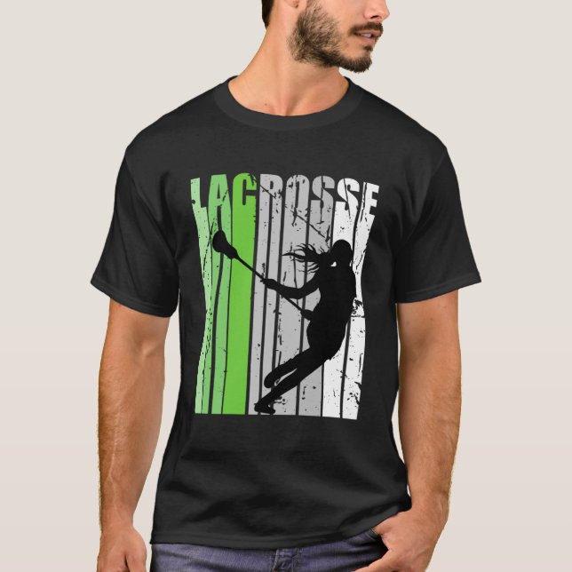Girls Lacrosse Colours Lacrosse Retro Teen Coach C T-Shirt (Front)