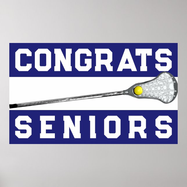 Girls Lacrosse Congrats Poster (Front)