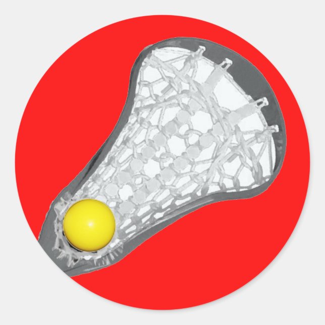Girls Lacrosse Team Classic Round Sticker (Front)