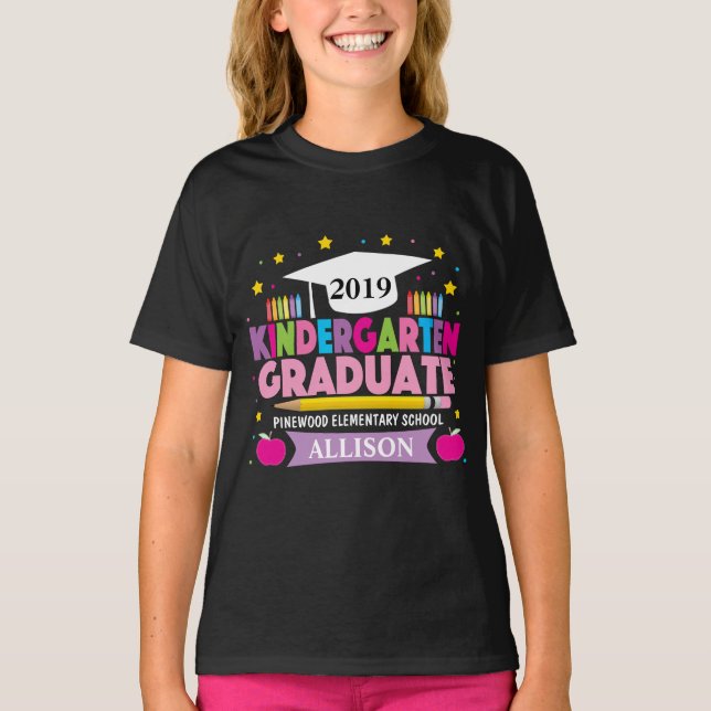 Girl's Last Day of Kindergarten T-shirt (Front)