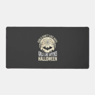 Girls Like Witches Halloween Bat Design_1 Desk Mat