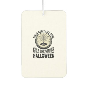 Girls Like Witches Halloween Vintage Vector Design Air Freshener