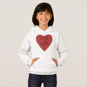 Girls' Little Sister Heart Hoodie - Cozy New