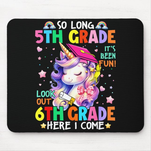 Girls Long 5th Grade 6th Grade Here Come Mouse Pad (Front)