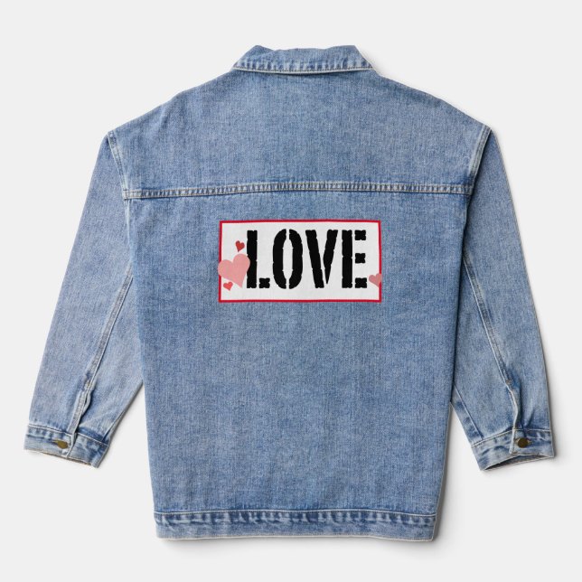 Girls Love Denim Jacket (Back)