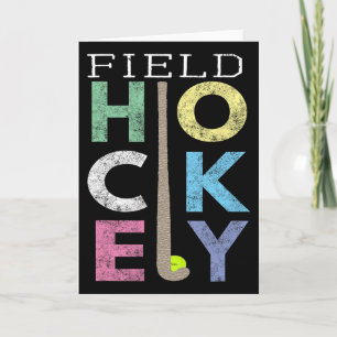 Girls Love Field Hockey Fun Birthday Gift Product  Card