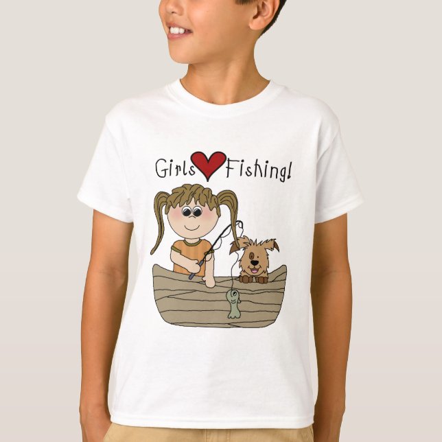 Girls Love Fishing T-Shirt (Front)