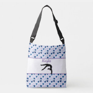 Girls Love Gymnastics Heart Crossbody Bag